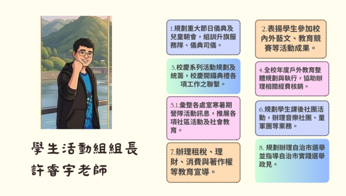 活動組組長許睿宇