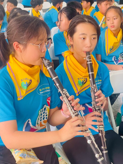 附小管樂團與上安國小藝才班的交流活動