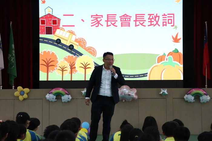 奕夫會長表達對附小師生的關懷